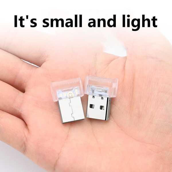 Stämningsljus Sju gradientfärger Plug and Play Energibesparande Flera stilar Inte bländande Inredning Bärbar Minibil USB Atmosfärljus F