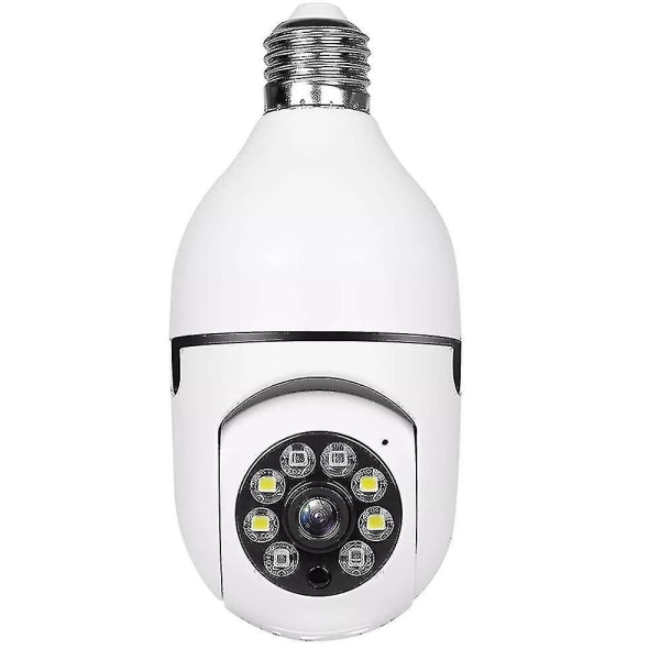 Bulb-säkerhetskamera 3mp, 2,4ghz Wifi 1296p trådlös kamera, 355 graders visningsvinkel Bulb-kamera för hemsäkerhet