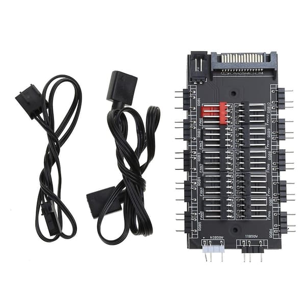 Pwm Fan+argb Led 2 I 1 Hub Trådløs Controller 1 Til 10 Multi Way Hub Splitter