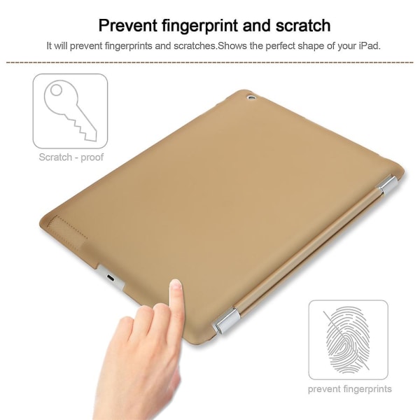 Ekte magnetisk smart skinn Ultra Slim Case Cover Stand for Apple Ipad 2 3 4