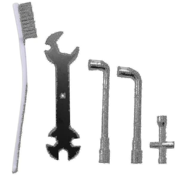 Pakke med 5 3D-printerdele Nøgle + Mini-stikdåse + Dyseborste + 6 mm 7 mm L-nøgle til 3 værktøjer