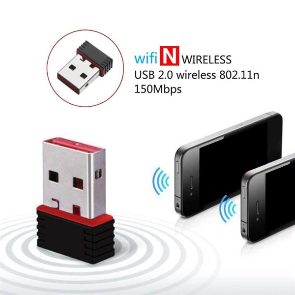 Wifi-adapter - Stabil signal kompakt USB trådlös adapter för sovsal