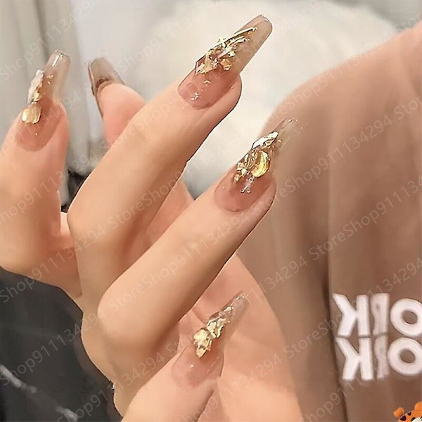 Diy Fashion Crystal Transparent 3d Falske Negle Stickers Tegneserie Håndlavede Fjernelse Bærbare Negle Manicure Patch Piger Gaver Legetøj J XS