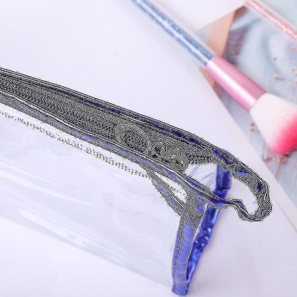 Gennemsigtige vandtætte kosmetiktasker med lynlås Klare makeuptasker 2 stk