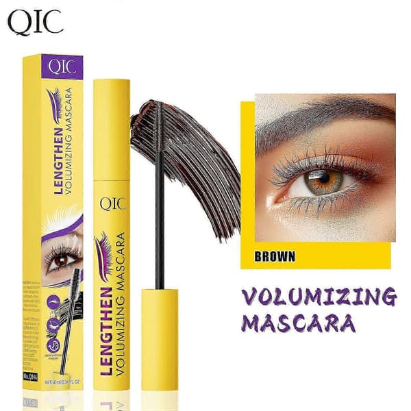 Volumizing Mascara, Mascara der forbedrer øjenvippernes elasticitet, for langvarigt buk, længde og næring 2PCS