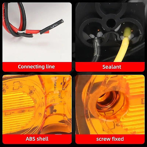 Billede LED-sidemarkørlys advarselsblinklys motorcykel baglygter 12v/24v trailer lastbil signal bremselampe ekstern indikatorlampe