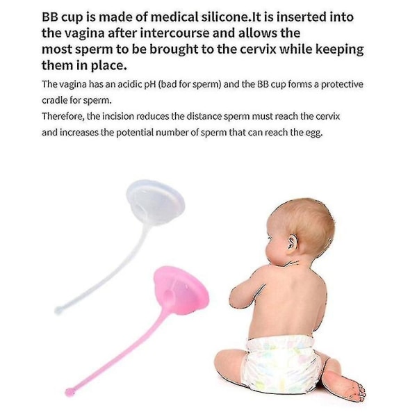 1 stk Kvinde Graviditetshjælpekop, der hjælper dig, når du prøver at blive gravid Medicinsk silikone Kvinder Conception Cup Sl