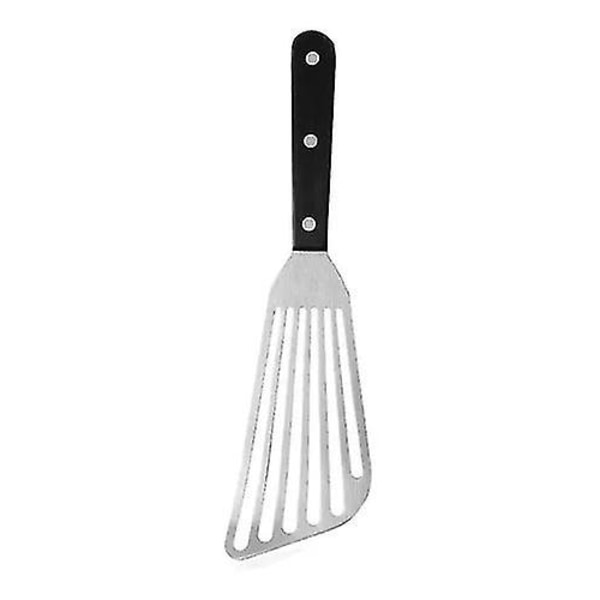 Fisk Spatel, Rustfritt Stål Fiskespade Med Abs Solid Håndtak, Metall Slisset Spatel Vender For Flipping, Steking Og Grilling