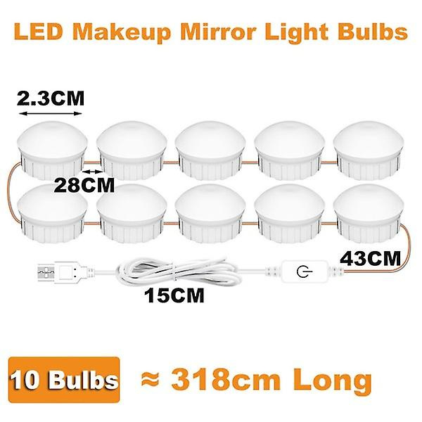 LED-sminkningsspegel glödlampor USB Hollywood Vanity Make Up spegel lampor??