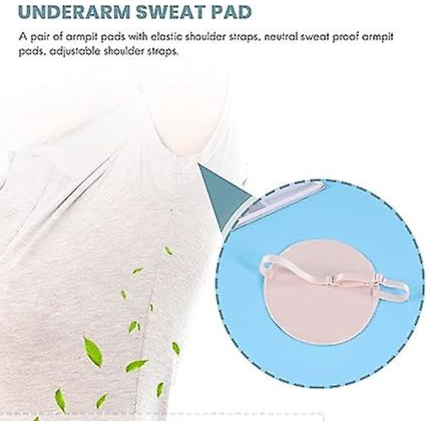 Par Underarm Sved Pads Vaskbare Underarm Sved Pads Genanvendelige Underarm Sved Cover Underwear Underw