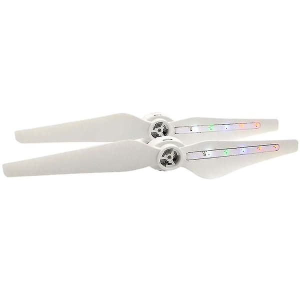2x Uppladdningsbara LED-lampor, Propeller Flash Props, 3/4 Uav