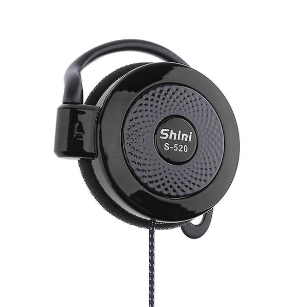 Shini S520 3,5 mm kablet hodesett Ørekrok-hodesett Stereospill Sportshodetelefoner med mikrofon for telefon