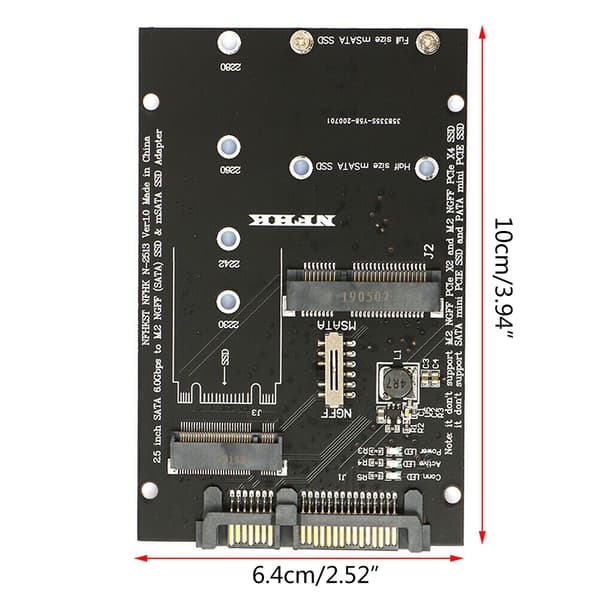 For M.2 Ngff B-key & Msata Ssd Til 2.5inch Sata 3.0 Adapter Konverter