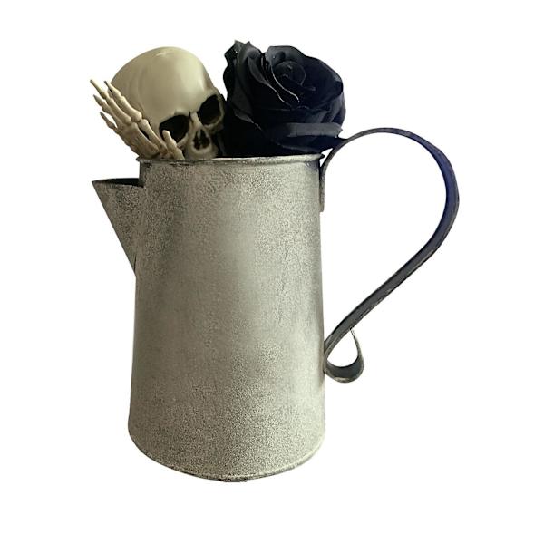 Halloween Rose Skull Hage Potte Fie Layout Dekorasjon Rekvisita Skjelett