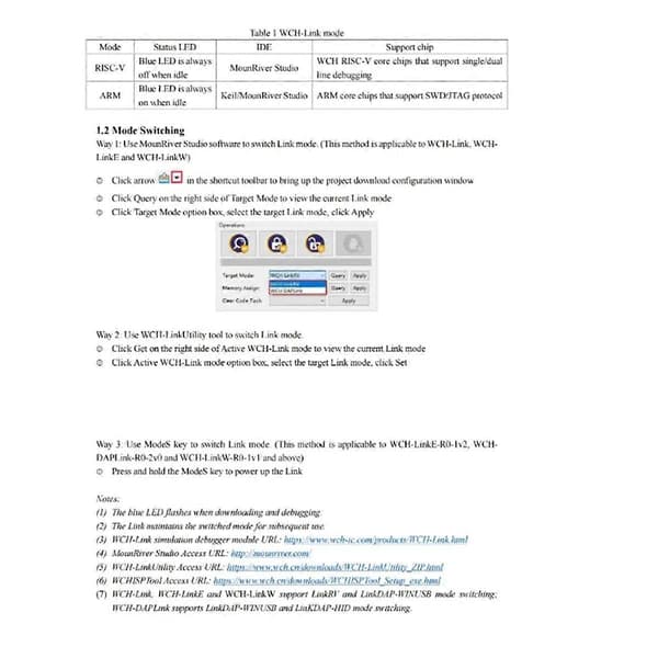 WCH LinkE Online Download Debugger Support WCH RISC-V Arkitektur MCU/SWD Interface ARM Chip 1 Ser