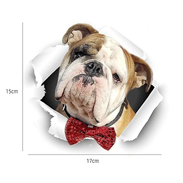 Bilsticker, 3D Bilstickers Vinyl Bilstickers Rolig Kreativ Hund Bilsticker Dekal för Fönster, Vägg