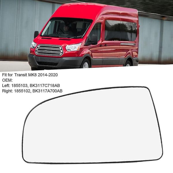 Sidospegelglas, Bakre, Vänster, Nedre Dörr, Fram, För Transit Mk8 V363 2014 -2020 Bk3117c7