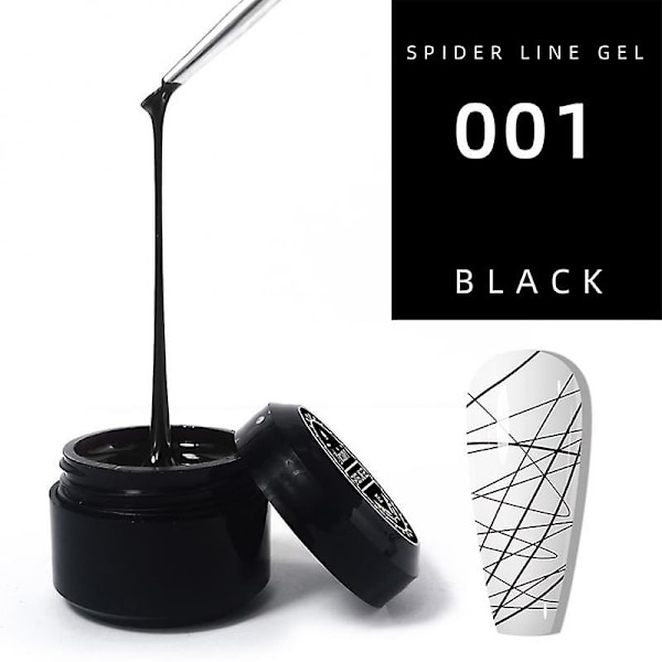 Elecool 5ml Spindeltrådsgellack för nagelkonst Blomritning Målningsgel Kreativ Punkt