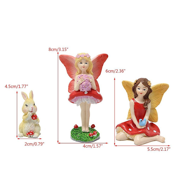 Fairy Garden Tillbehör Kit Diy Tillbehör Svampar Sovrum Vardagsrumsdekor