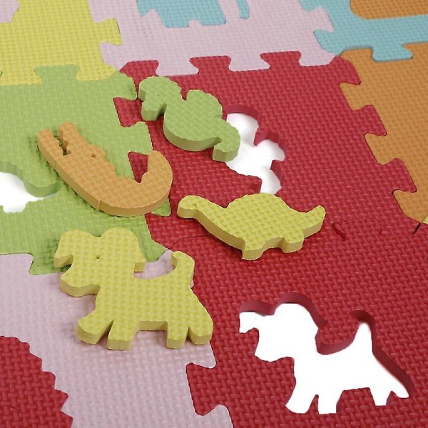 36 kpl Animal Pattern Play Lattiamatto Värikäs Lasten Lukittava Baby Pehmeä Eva Foam