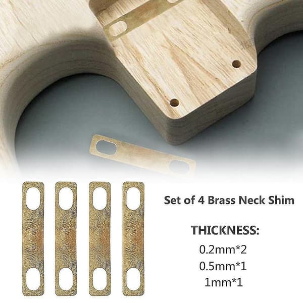 4 st gitarrhals platta gitarr packning ersättning gitarr hals kil höjning packning tillbehör (g