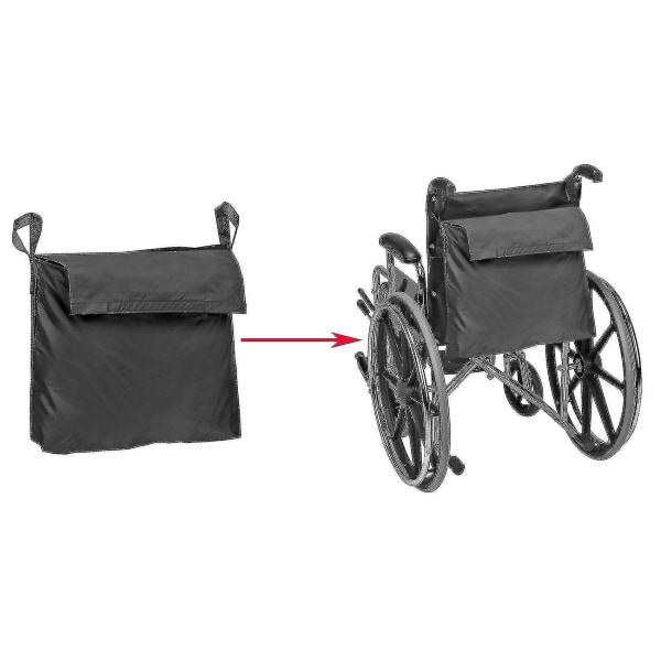 Pyörätuolin reppulaukku ja joustavat olkahihnat helppo asentaa_