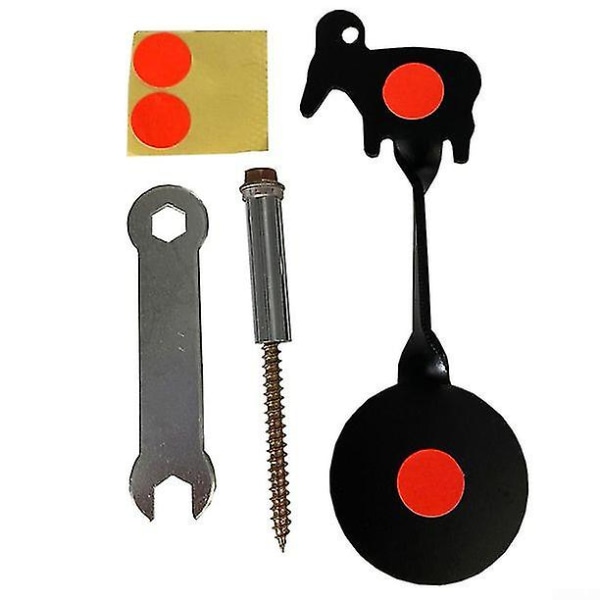 Øvelsesmål for metall i rustfritt stål, skytemål Bullseye-spinnskiver for jakt Reaktivt treningsverktøy