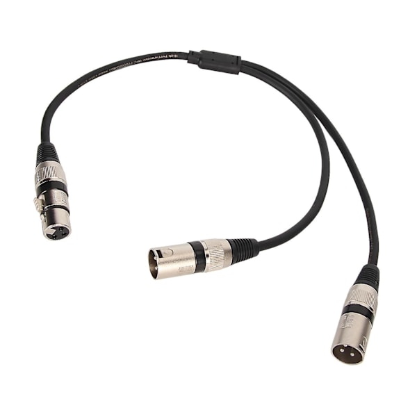 3-polet XLR-splitterkabel - hun til dobbelt han - lavt tab, støjsvag - 1,6ft - ideel til mixer, højttaler