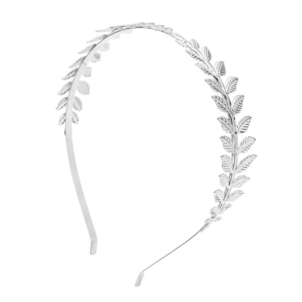 Gresk gudinne pannebånd gullblad gren hårbøyle krone brude bryllup hodeplagg gresk gudinne tilbehør silver