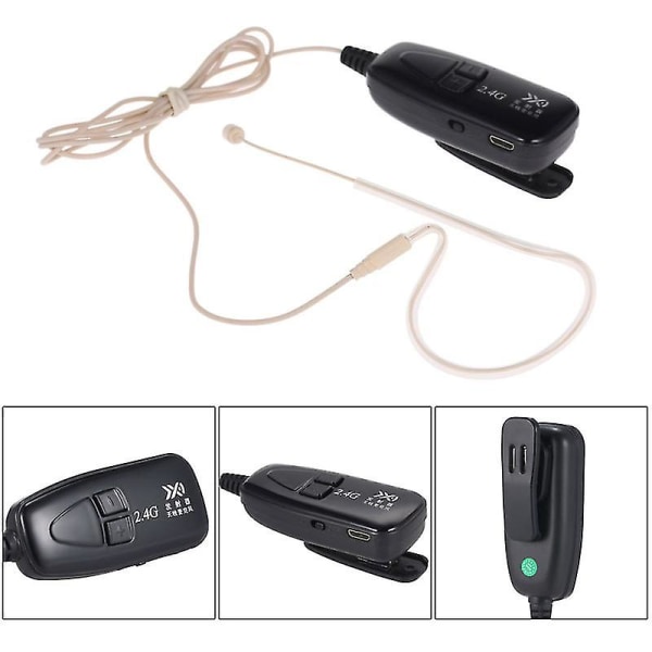 2.4g Wireless Microphone Ear Hook Clip Skin Color Microphones Invisiable Mic Transmitter Receiver For Voice Amplifier Speaker