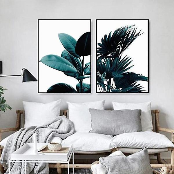 2 stk / sett Kreativ grønn plante lerret kunsttrykk veggplakat veggbilder maleri veggkunst for å være