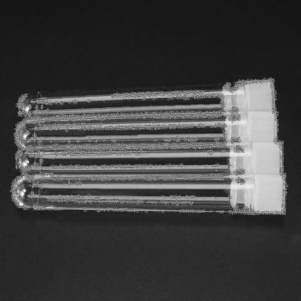 400 st transparenta plaströr med vita skruvlock provbehållare flaskor trycklock 12x75mm