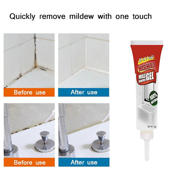 20g Deep Down Clean Husholdnings-skimmelfjerner Gel skimmelfjerner rengøringsmiddel fugemasse Husholdningsrengøringskemikalier gulvrens