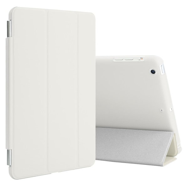 Smart Cover Case PU Læder Magnetisk Tynd Beskytter til iPad Mini 1 2 3 Hvid