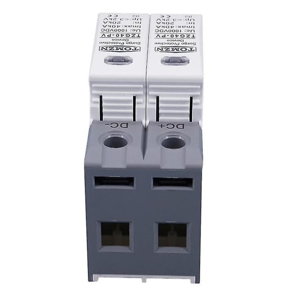 Tomzn DC SPD 2P 1000V 20kA-40kA DIN-skena Solenergi Utomhus Överspänningsskydd Överspänningsskydd