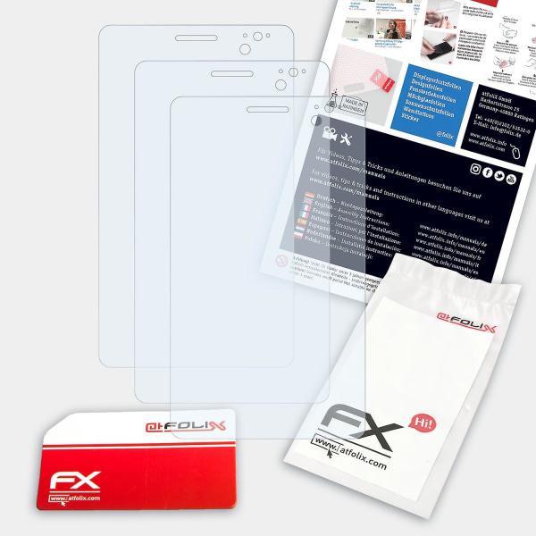 atFoliX 3x Schutzfolie yhteensopiva Sony Xperia Go Displayschutzfolie klar -näytön kanssa