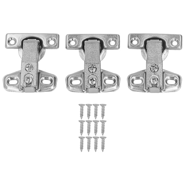 Cupboard Cabinet Door Hinges - Set of 3 Mini Flat Mount 90 Degree Wine Cabinet Hinges