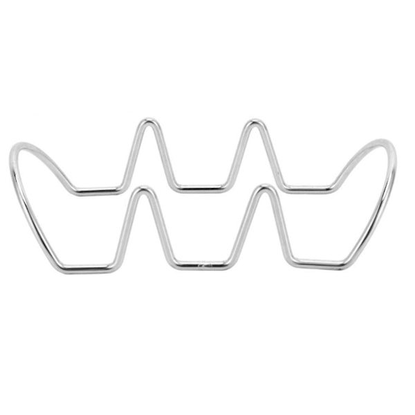 Taco-holder i rustfritt stål - U-formet design for baking og servering - 3 rister for fester og sammenkomster