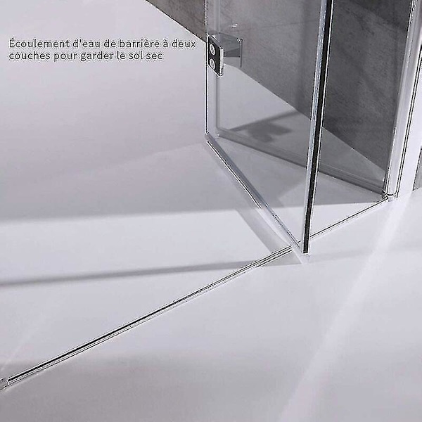 Aleko brusedørstætning 100 cm 2 stk. til 4-6 mm glas, foldebar bruseafskærmningstætning, udskiftningstætning, lige/buet glas brusedørstætning