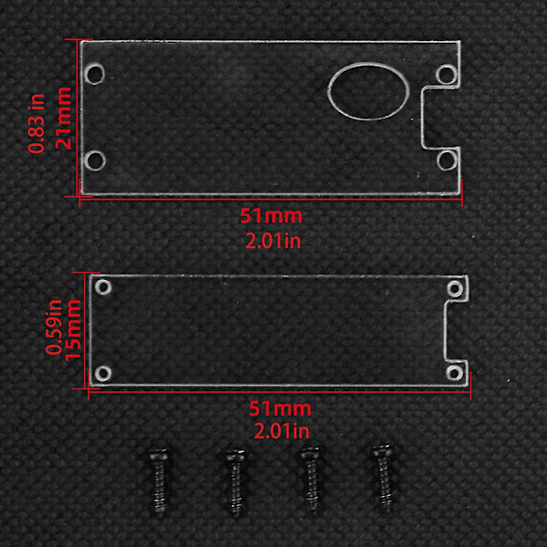 Transparent akrylbeskytter for Raspberry Pi Pico-kort