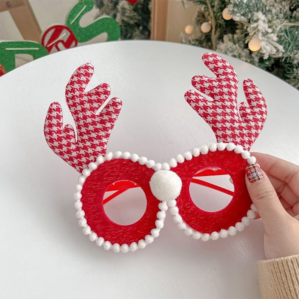 Julebrilleramme, Julefesttilbehør, Julepynt, Gaver, Smågaver, Søte Tegneseriebriller til Julen 1# red nose