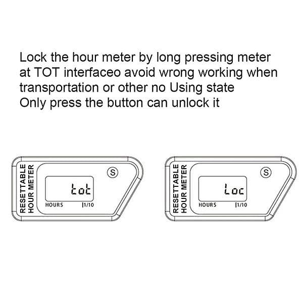 Langaton tärinän tuntimittari Auto Engine Timer Counter Gauge