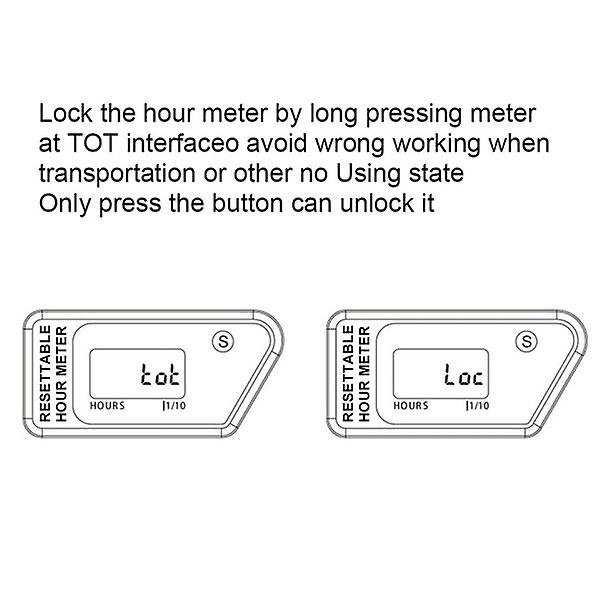 Trådløs vibrasjonstimemåler Auto Engine Timer Counter Gauge