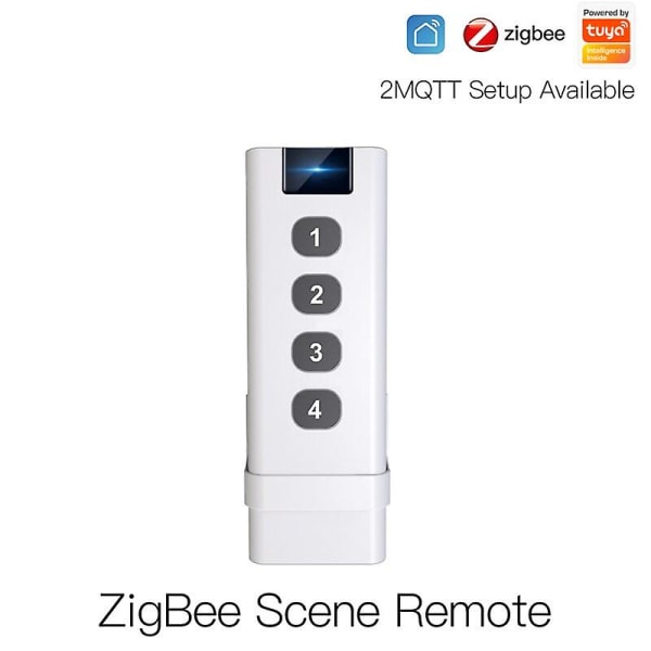 Aubess Tuya Zigbee Smart House Trådlös Scenväxel 4-vägs Fjärrkontroll Bärbar Tuya