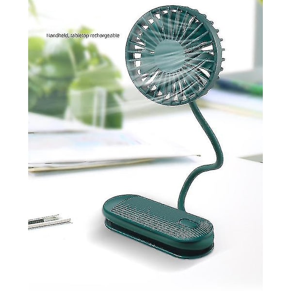 Kannettava Mini-tuuletin, Käsikäyttöinen/kiinnitettävä/käärittävä USB-tuuletin Ladattava (sininen)