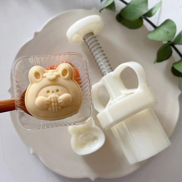 3d Peanøtt Kanin Månekake Muggsett Egnet for DIY Kakeform Tilbehør