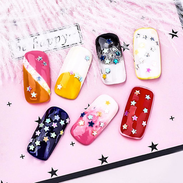 Nagelkonst Rhinestones Nagelkristallpärlor Nagelkonst Pärlor Färgglada