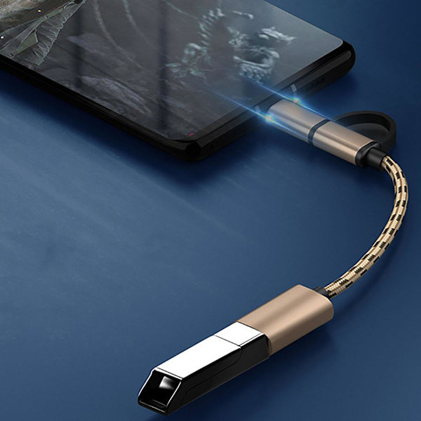 USB 3.0 Type-C till A OTG-adapterkabel med guldpläterade kontakter - Bärbar och multifunktionell