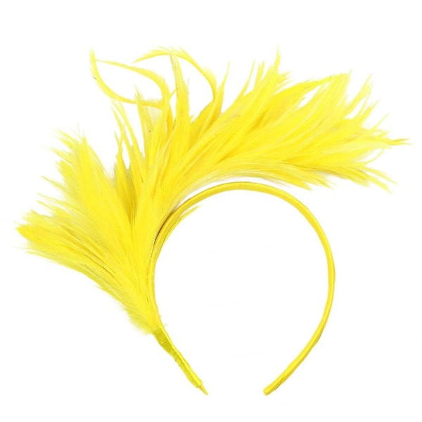 1920'er fjerhovedbånd farve brude fjer top hat hovedbånd bold hovedbeklædning yellow