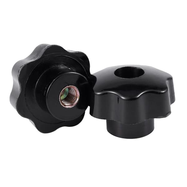 2 st M10 Honmutter 50mm Plast Stjärnhuvud Spännratt Grepp